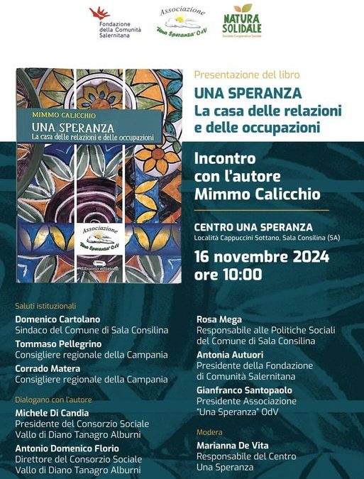 “Una speranza”: un libro per raccontare 27 anni di inclusione, lavoro e impegno sociale
